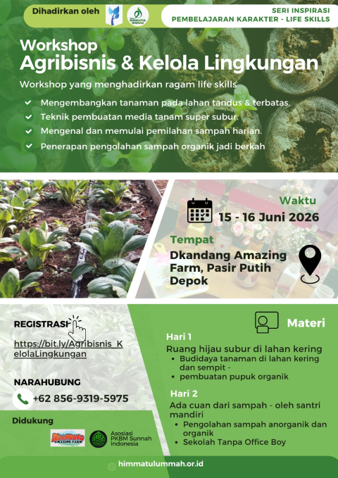 1 - 2 Days Workshop - Agribisnis & Kelola Lingkungan 🌿