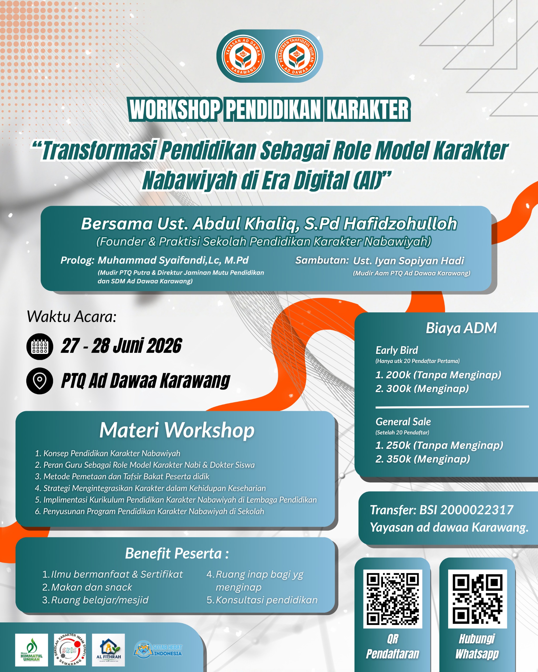 WORKSHOP PENDIDIKAN KARAKTER AD DAWAA 2026 BATCH 16